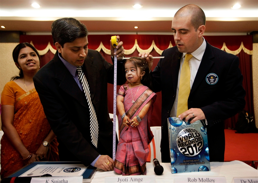 Jyoti Amge of India crowned world's shortest woman