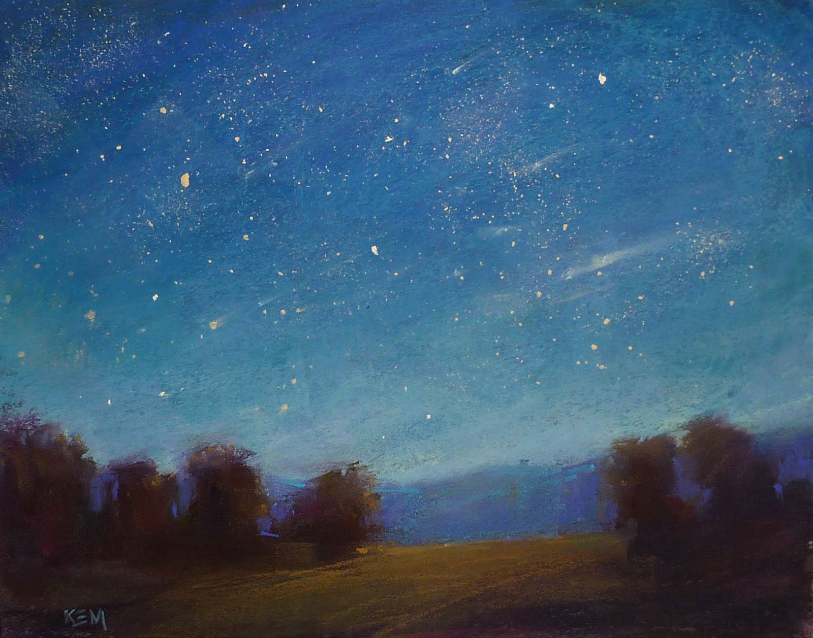 Художник небо звездное рисует составить предложение. Куинджи звездное небо. Ночной пейзаж живопись. Звездная ночь живопись. Картина Звёздное небо.