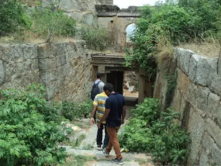 The view of the surrounding landscape from the top of Gudibande Fort