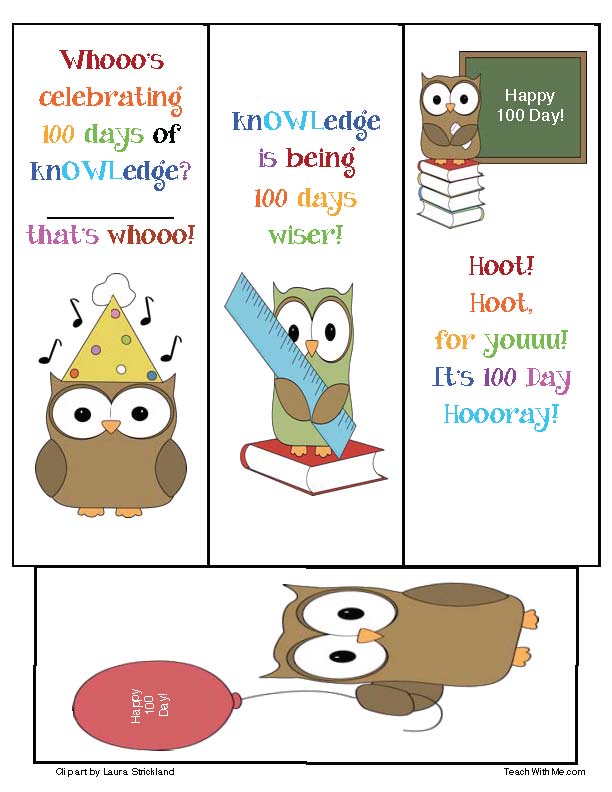 100-day-owl-bookmarks-classroom-freebies