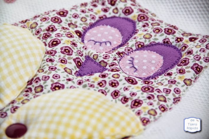 Mochila guardería buho morado 