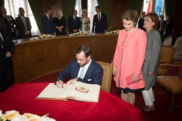 Hereditary Grand Duke Guillaume and Hereditary Grand Duchess Stéphanie visited Esch-sur-Alzette. Luxembourg's Grand Ducal family Celebrates Luxembourg National Day . 