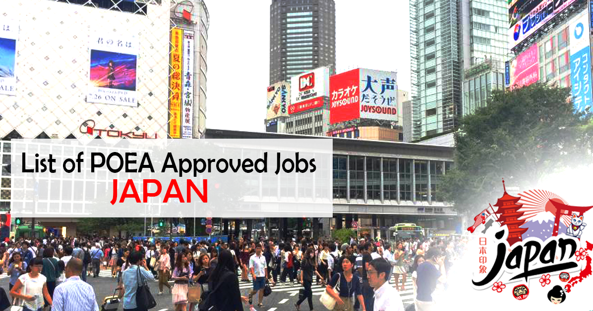 List of POEA Approved Jobs to JAPAN 2019