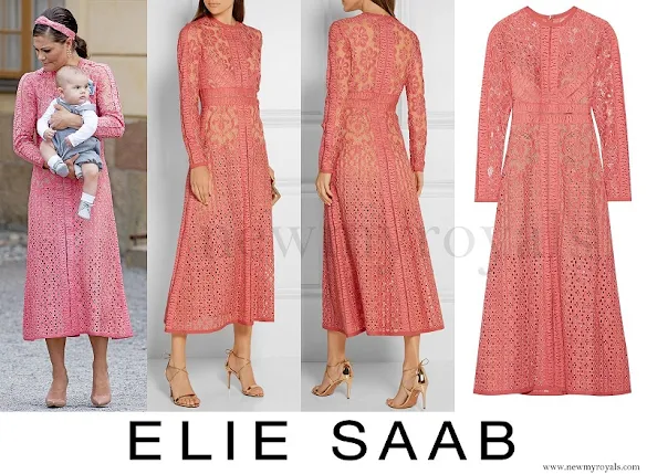 Crown Princess Victoria wore ELIE SAAB Cotton-blend Lace Dress