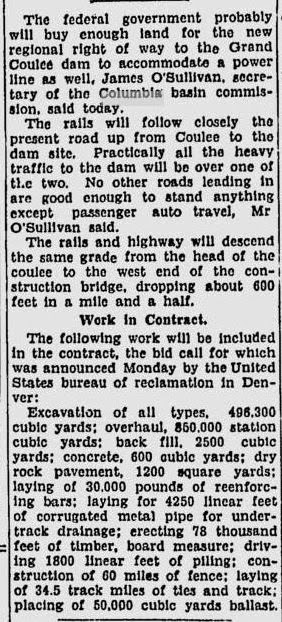 Big Bend Railroad History: Power For Dam Trails Rail Line