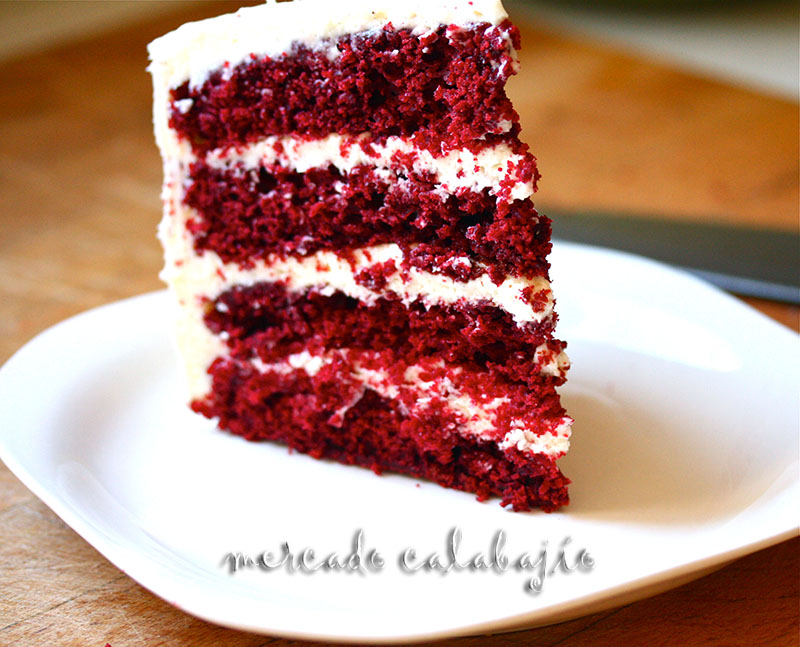 Red velvet layer cake, la receta original | Mercado Calabajío