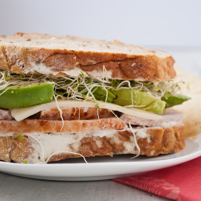 Turkey, Avocado, and Sprout Sandwich Neighborfood