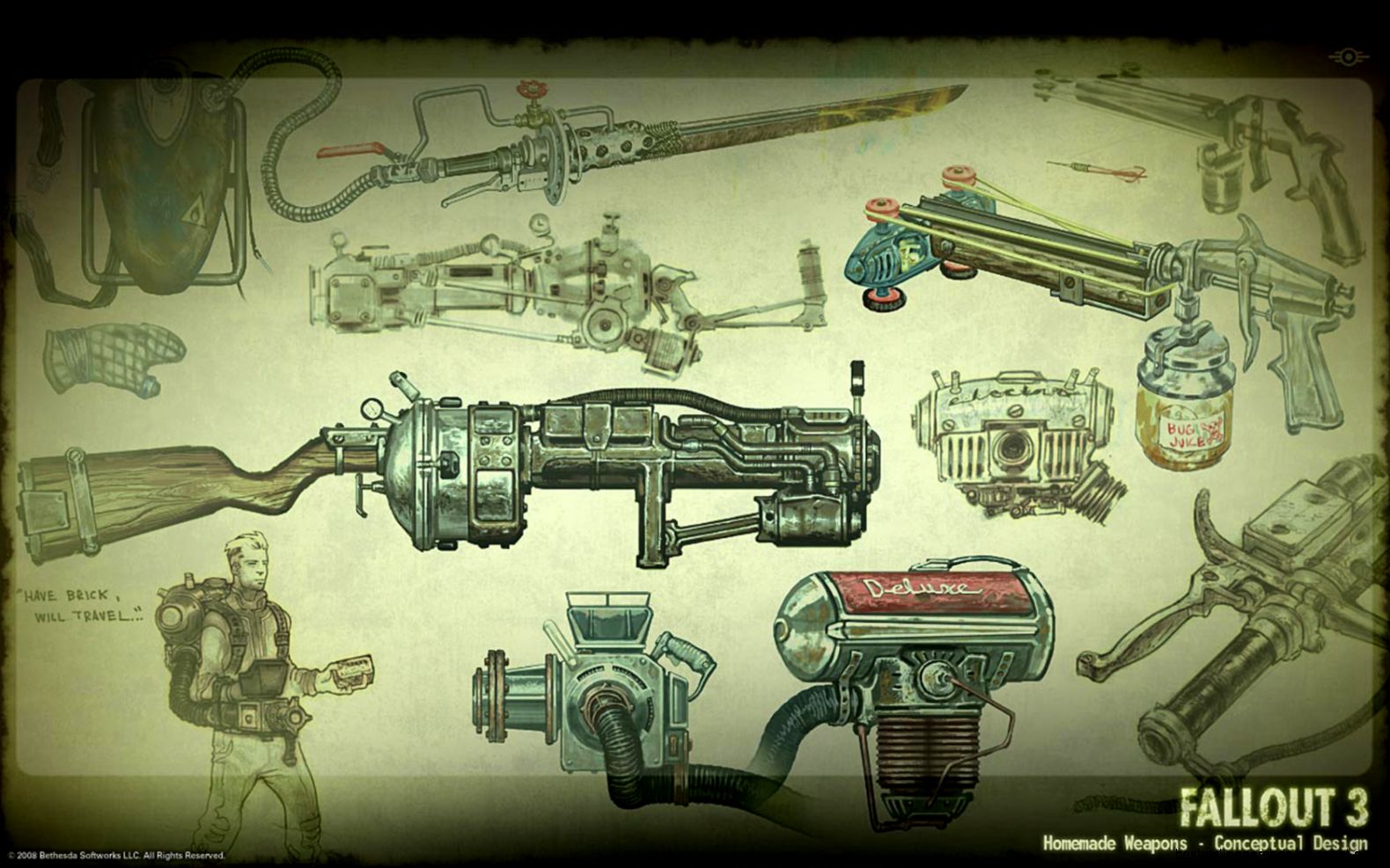 Download the Fallout 3 Weapons Wallpaper Fallout 3 Weapons iPhone