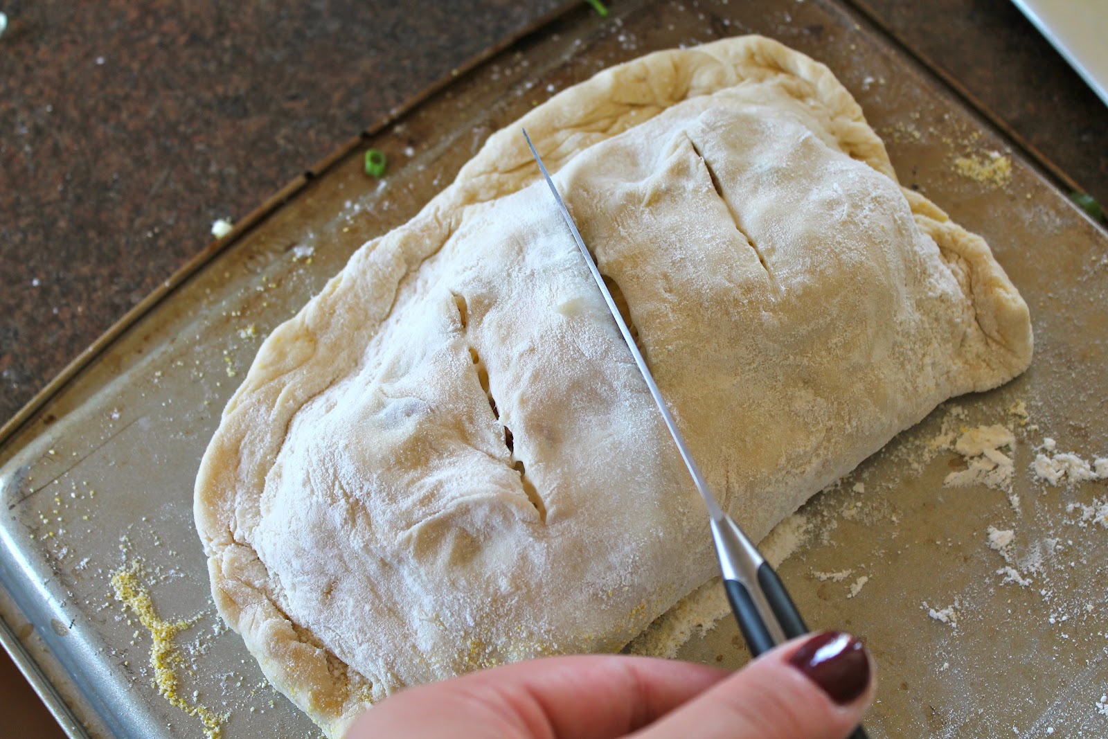 Mrs. Schwartz's Kitchen Chicken Alfredo Calzones
