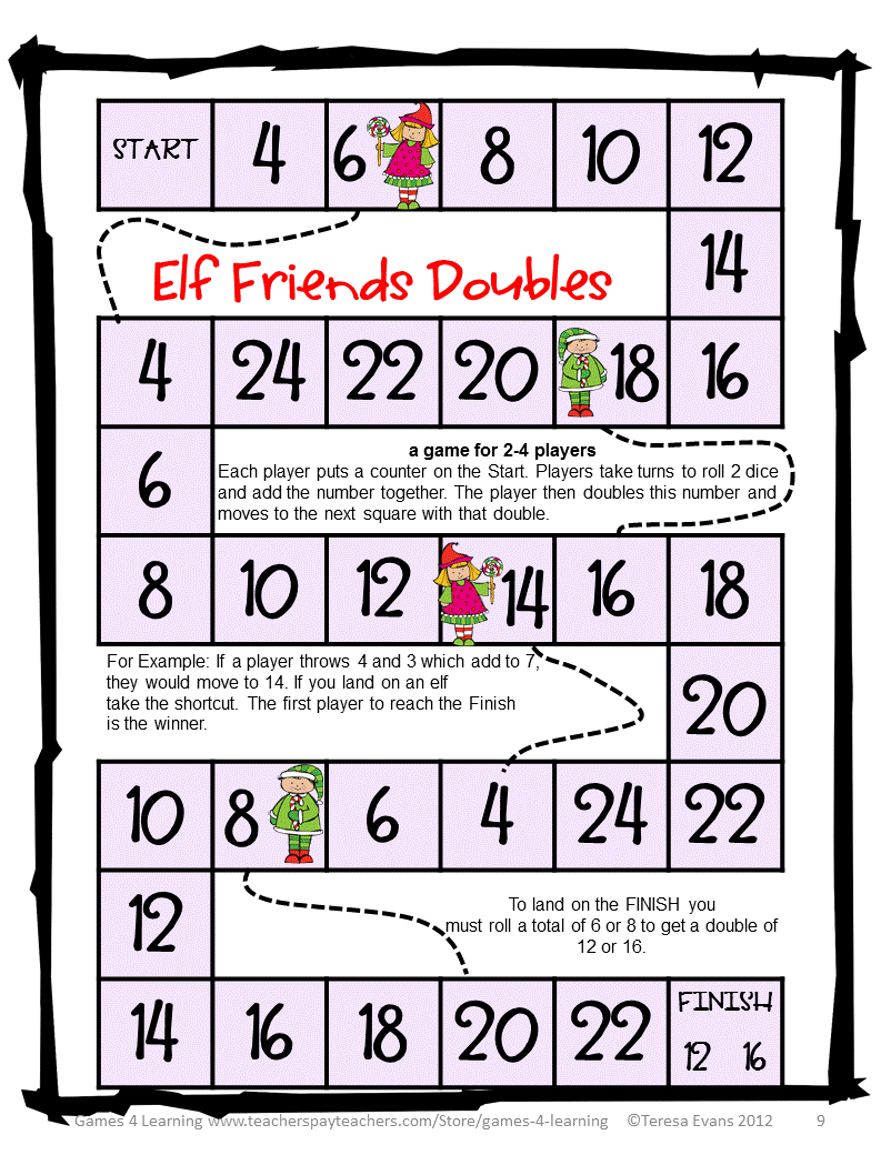 alternative games: Christmas Math Games