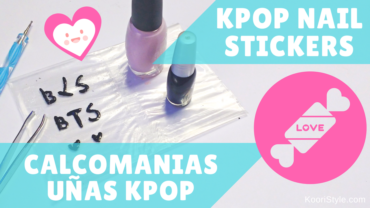 Tutorial Kpop BTS Nail Stickers Koori Style