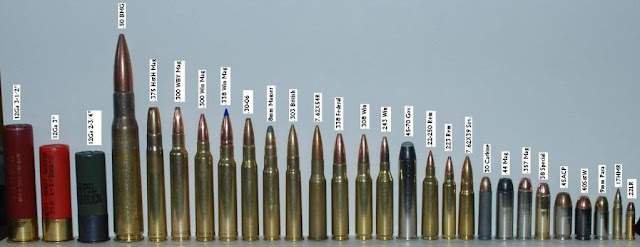 Ammo / Bullet Comparison Chart Picture 