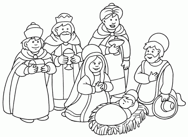 Imagenes Cristianas Para Colorear: Dibujos Para Colorear De Los Reyes Magos