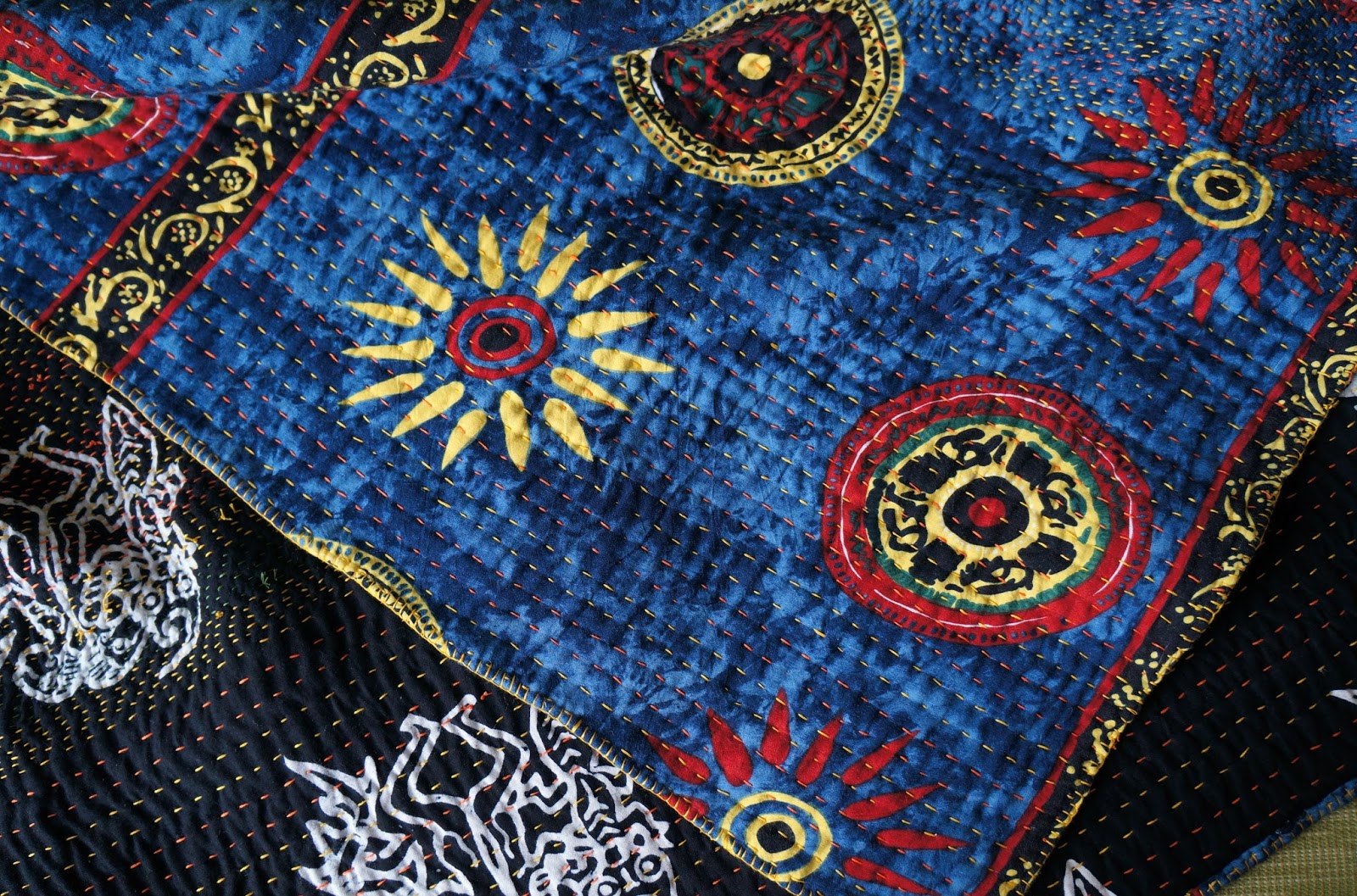 Minimal Boho DIY My first kantha blanket!