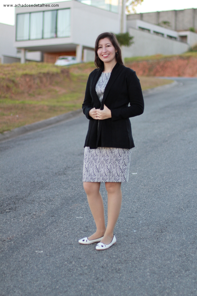 vestido social com sapatilha