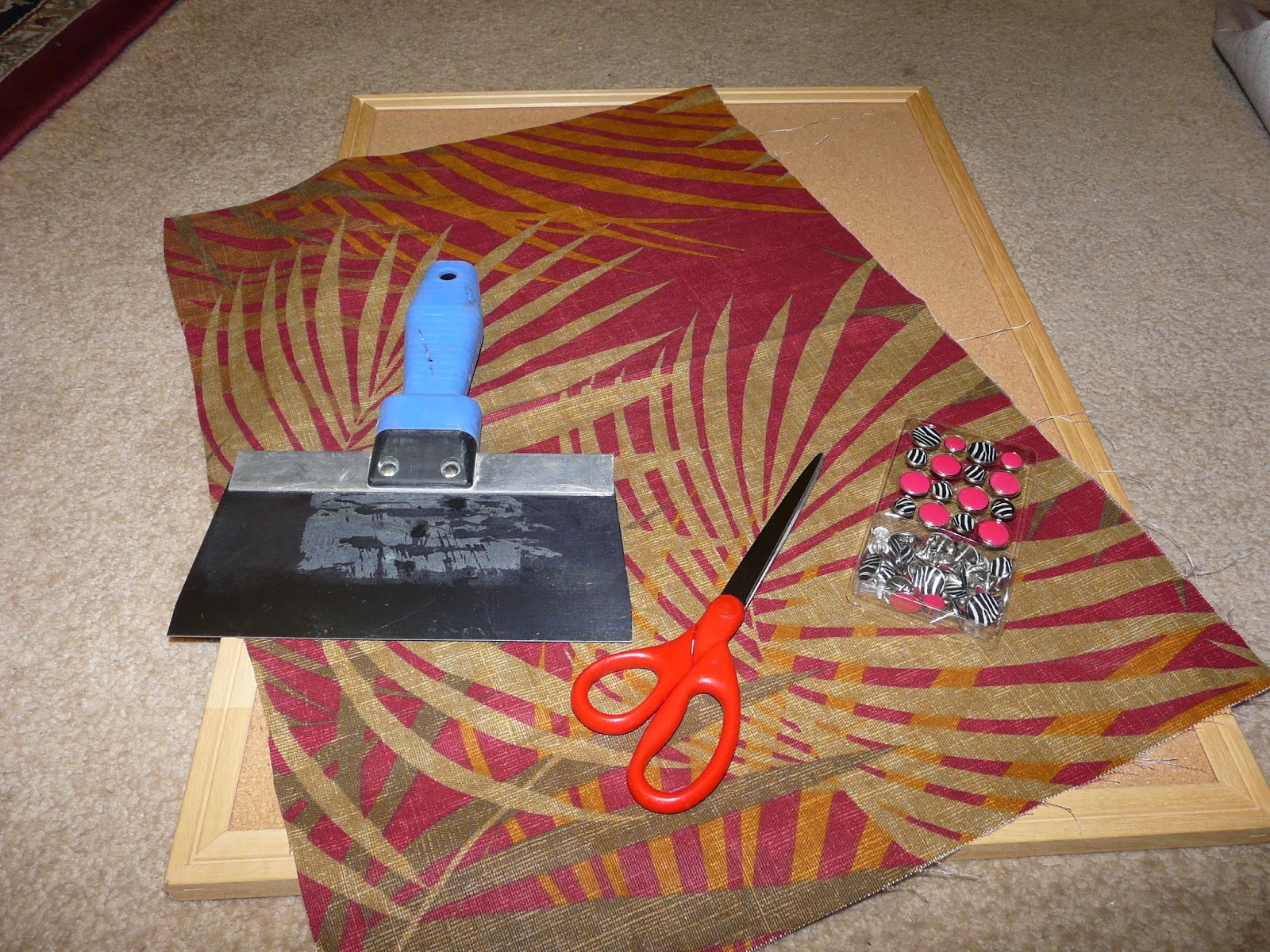 The "Secret" is Gratitude Covering a Cork Bullitin Board with Fabric