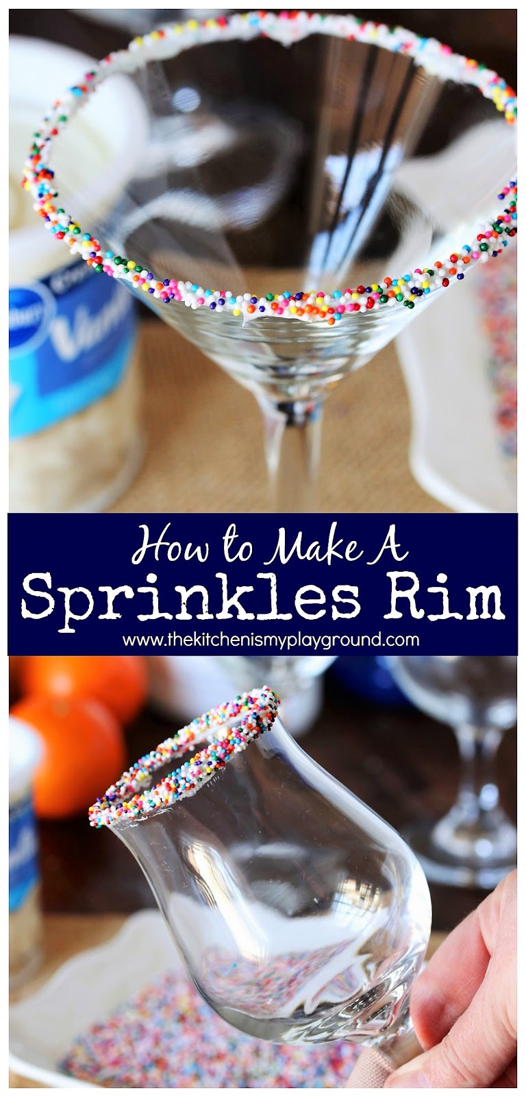 How to Make a SprinklesRimmed Glass for Cocktails The Kitchen is My