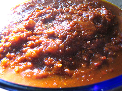 Tomato Sauce with Sun-dried Tomatoes