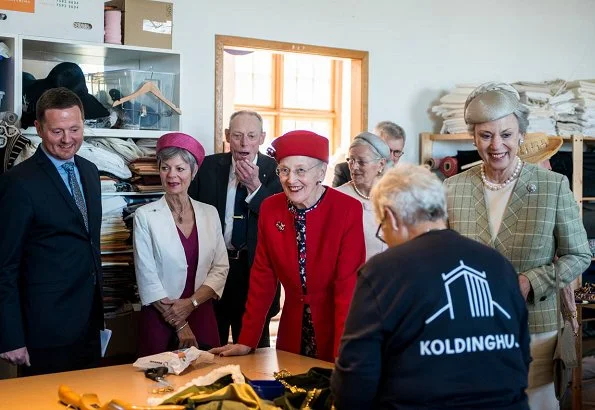 Queen Margrethe, Princess Benedikte and Queen Anne-Marie of Greece attended the opening of The Splendour of Power exhibition at Kolding Castle