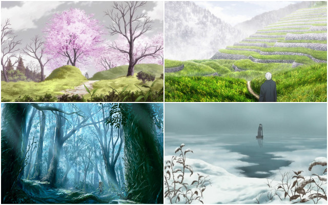 Hình nền : Ánh sáng mặt trời, cây, phong cảnh, Anime, thiên nhiên, Sự phản  chiếu, Bầu trời, chi nhánh, không khí, đám mây, hoa, đồng cỏ, môi trường tự  nhiên, Hình