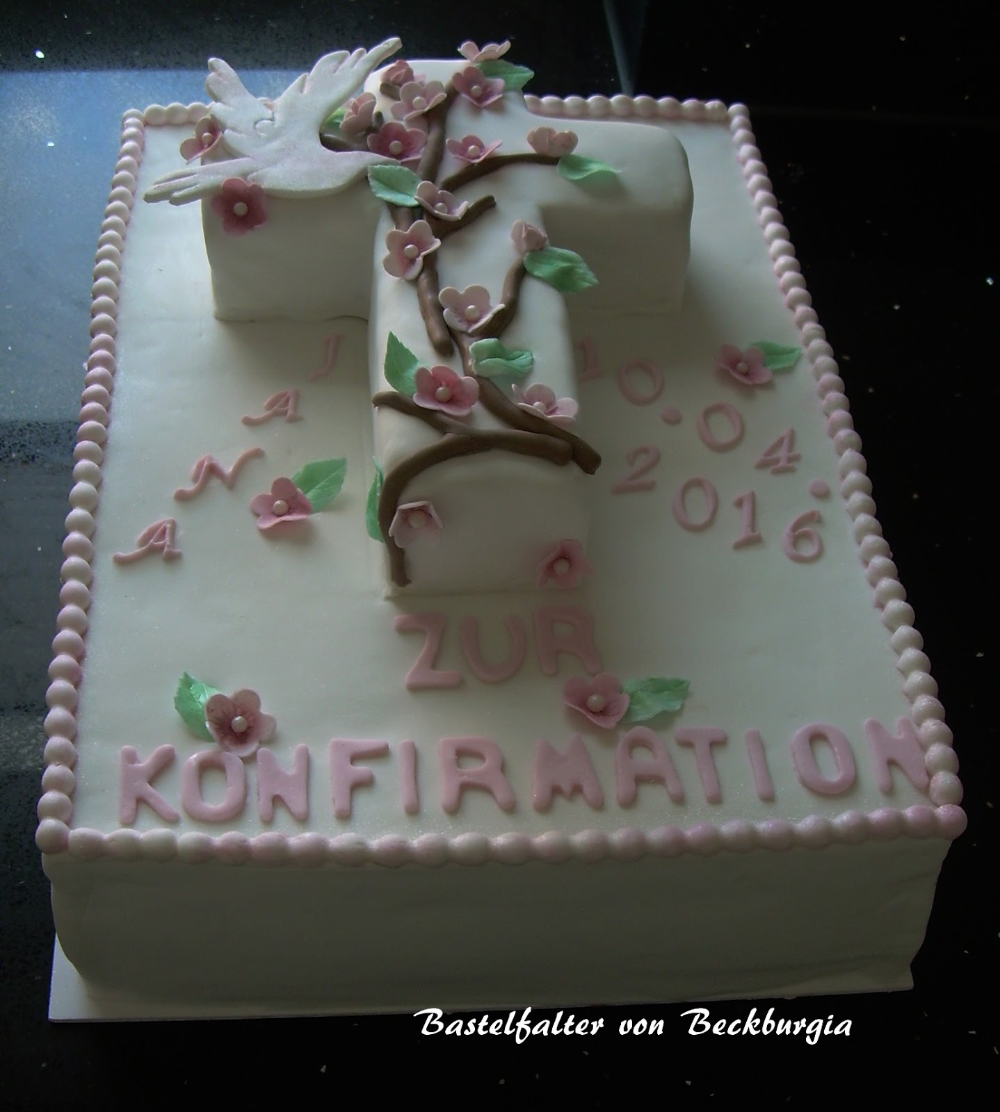 Bastelfalter´s Tortenwelt: Konfirmationstorte / Torte zur Konfirmation