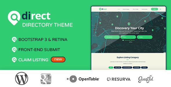 Download Pro Direct Directory & Listing Wordpress Theme - BloggersStand
