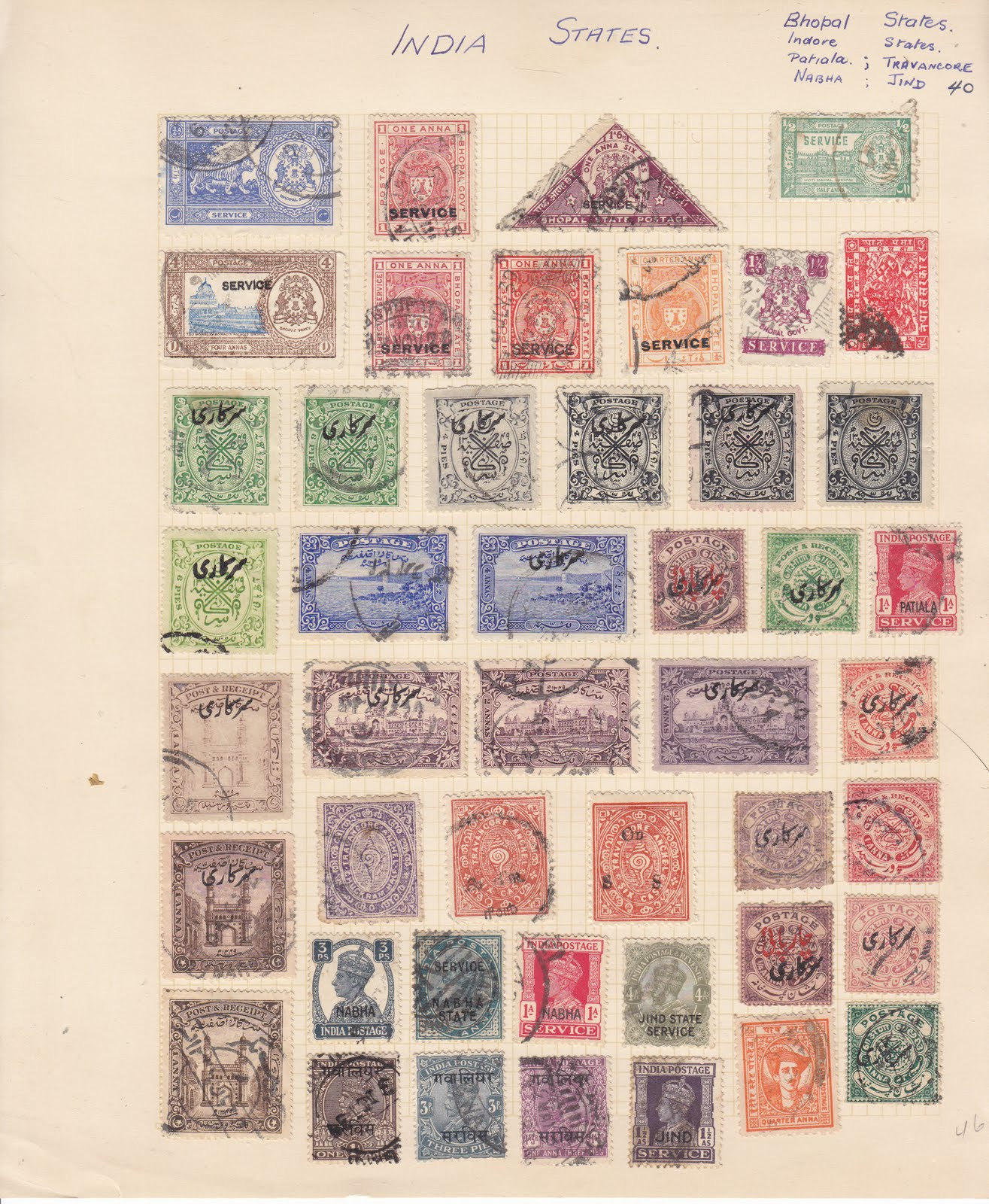 Blogart: Some interesting old stamp album pages-showing Stamps of ...