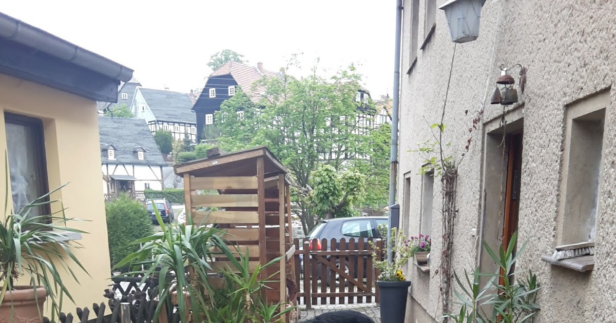 Oma mit Hund Aufstellen es ist Futterzeit