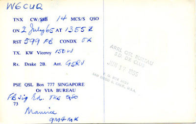 9m4rs_b Sejarah Radio Amatur Di Malaysia Melalui Kad QSL