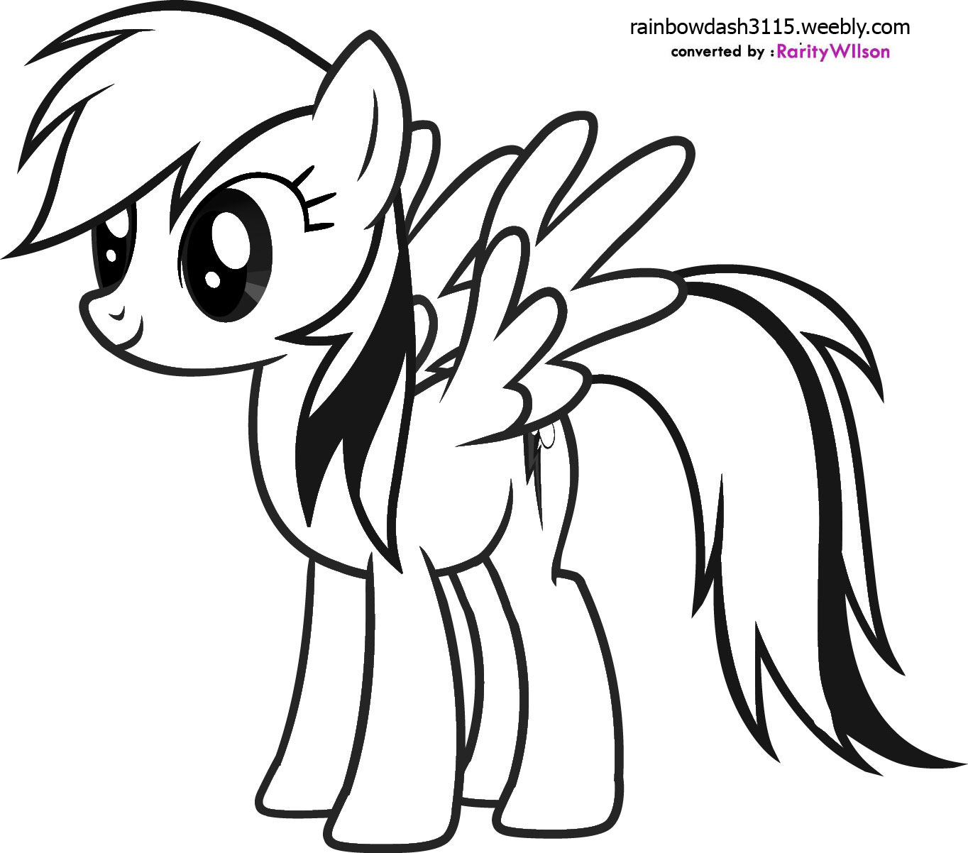 rainbow pony coloring pages - photo #2