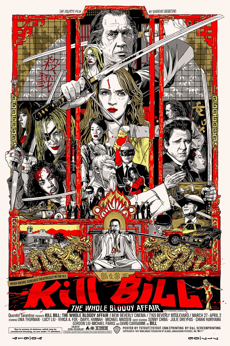Kill+Bill+The+Whole+Bloody+Affair+by+Tyler+Stout+%28Mondo%29
