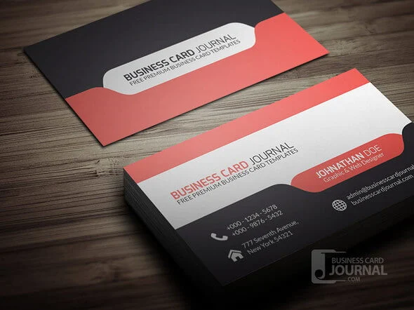 Stylish & Modern Tab Design Business Card Template