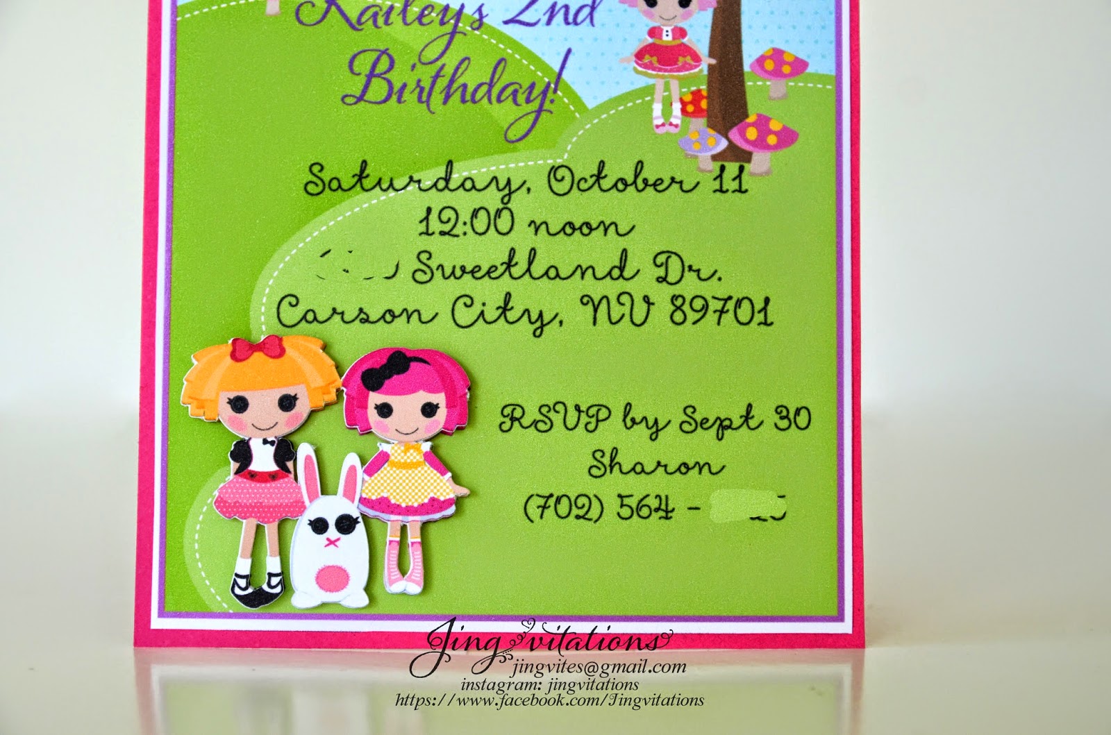 Birthday and Baby Shower Invitations: Lalaloopsy Invitations