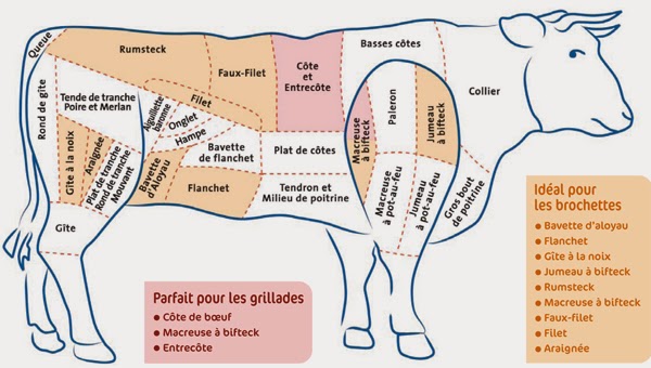 Différence Entre Viande Bourguignon Et Pot-au-feu La Gazette Gourmande: Les pièces du bœuf