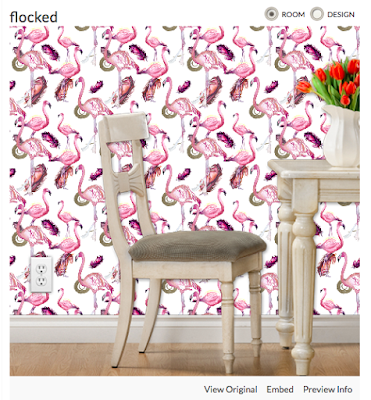  Flocked in wallpaper on Spoonflower