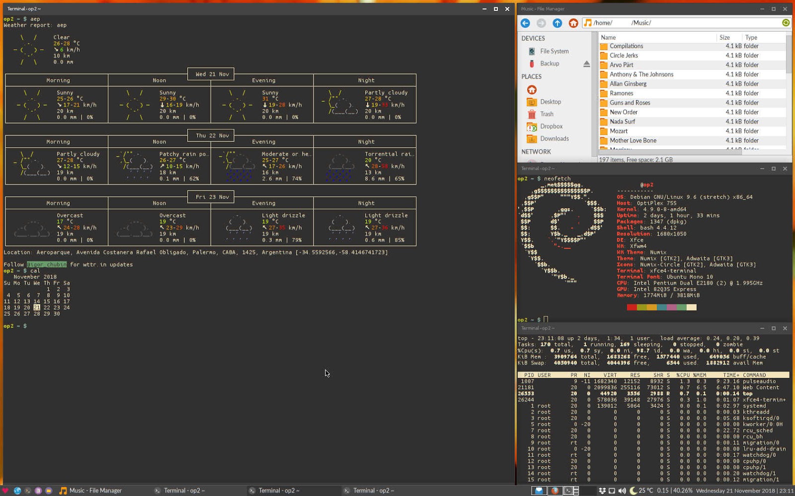 oesediez The Current Debian Desktop