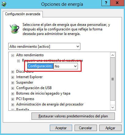Windows: Evitar bloqueo automático de sesión en Windows Server 2012 R2