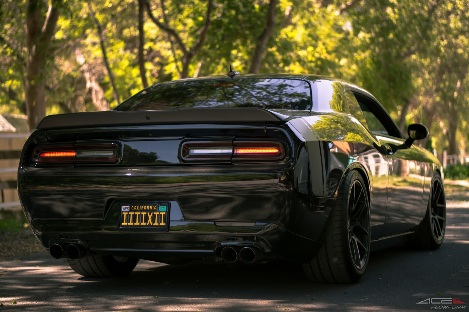 Dodge Challenger Scat Pack on ACE Alloy Flowform Series AFF02 Matte Black