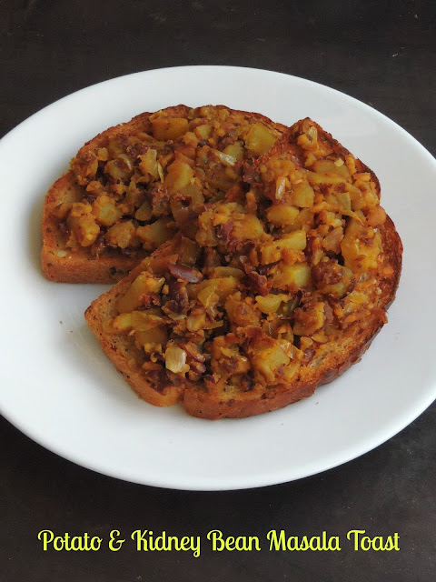 Potato & Kidney Bean Masala Toast