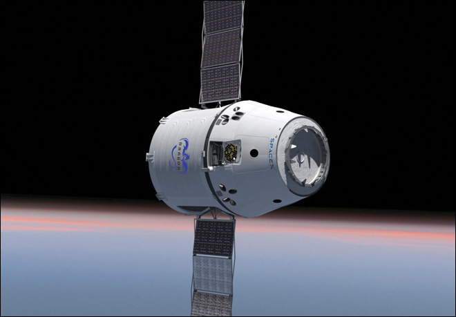 Cápsula Dragon, da SpaceX.