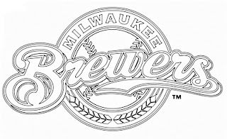 Escudo de los Brewers de Milwaukee para colorear