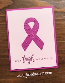 Stampin' Up! Friendly Expressions ~ Cancer Support Card ~ www.juliedavison.com