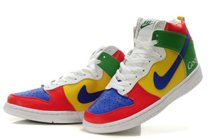 Rainbow Nike Shoes High Top Dunk Google Sneaker For Men | Rainbow nike shoes/Air Force One