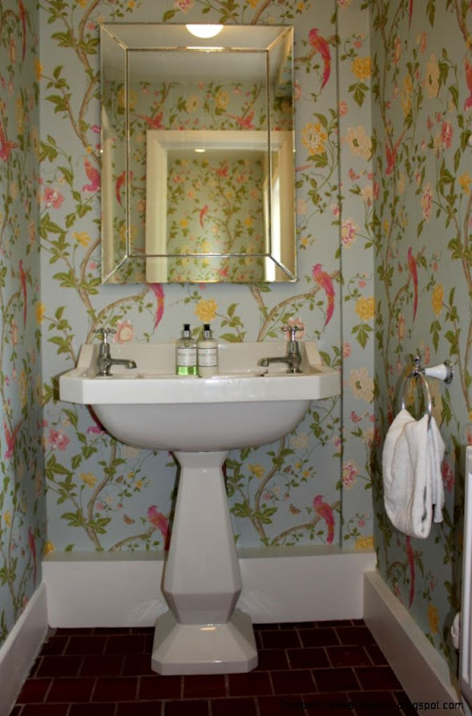 Cloakroom with Laura Ashley wallpaper  Bathroom  Pinterest