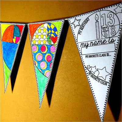 Back to school pennant with a Golden Ratio theme