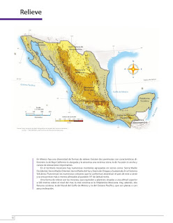 Apoyo Primaria Atlas de México 4to grado Bloque I lección 3 Relieve