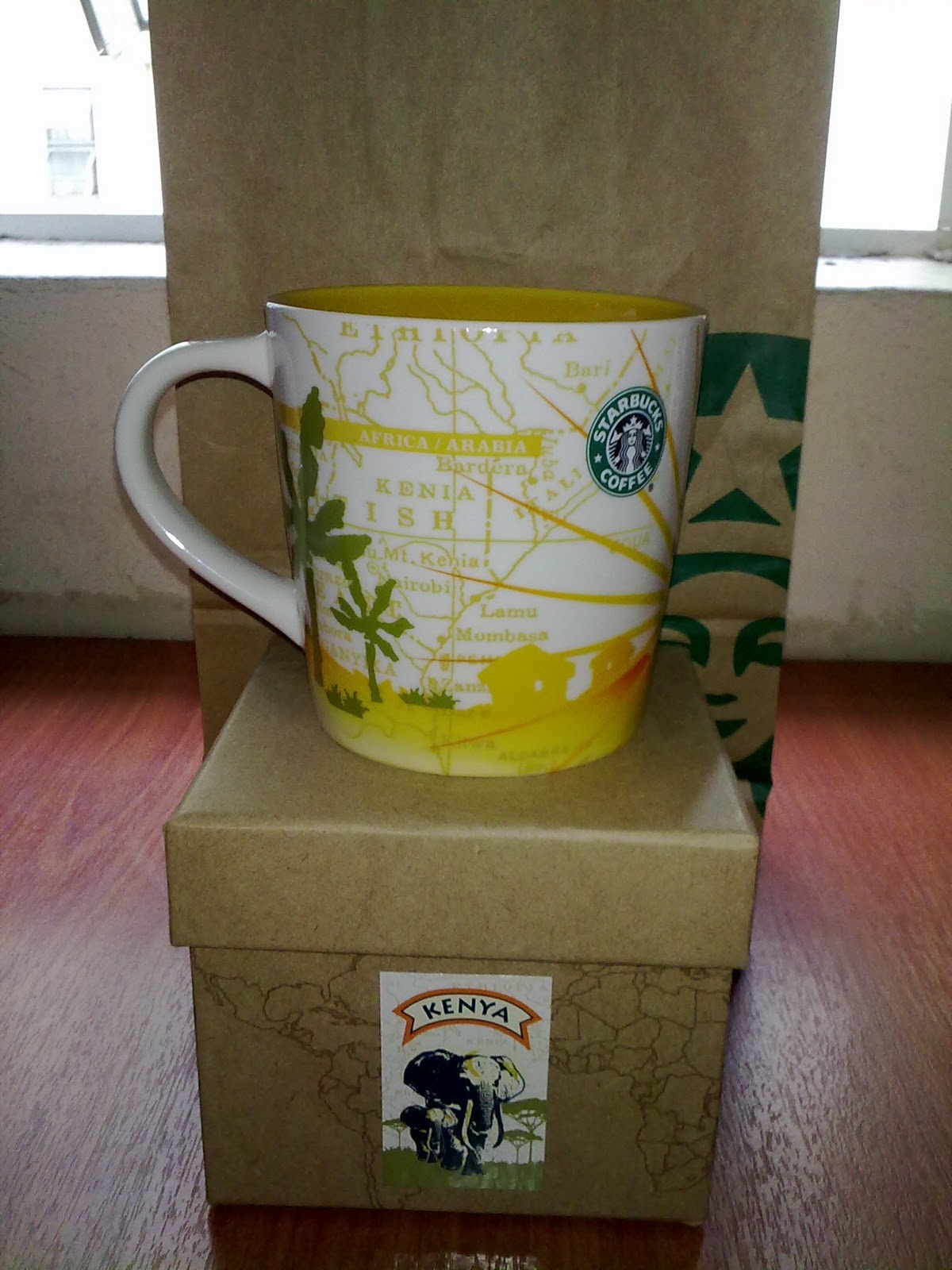 A Cup A Day Starbucks Kenya Stamp Mug Series Kenyan Elephant