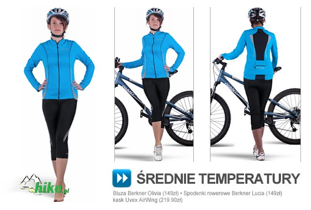 odzież damska na rower na średnie temperatury