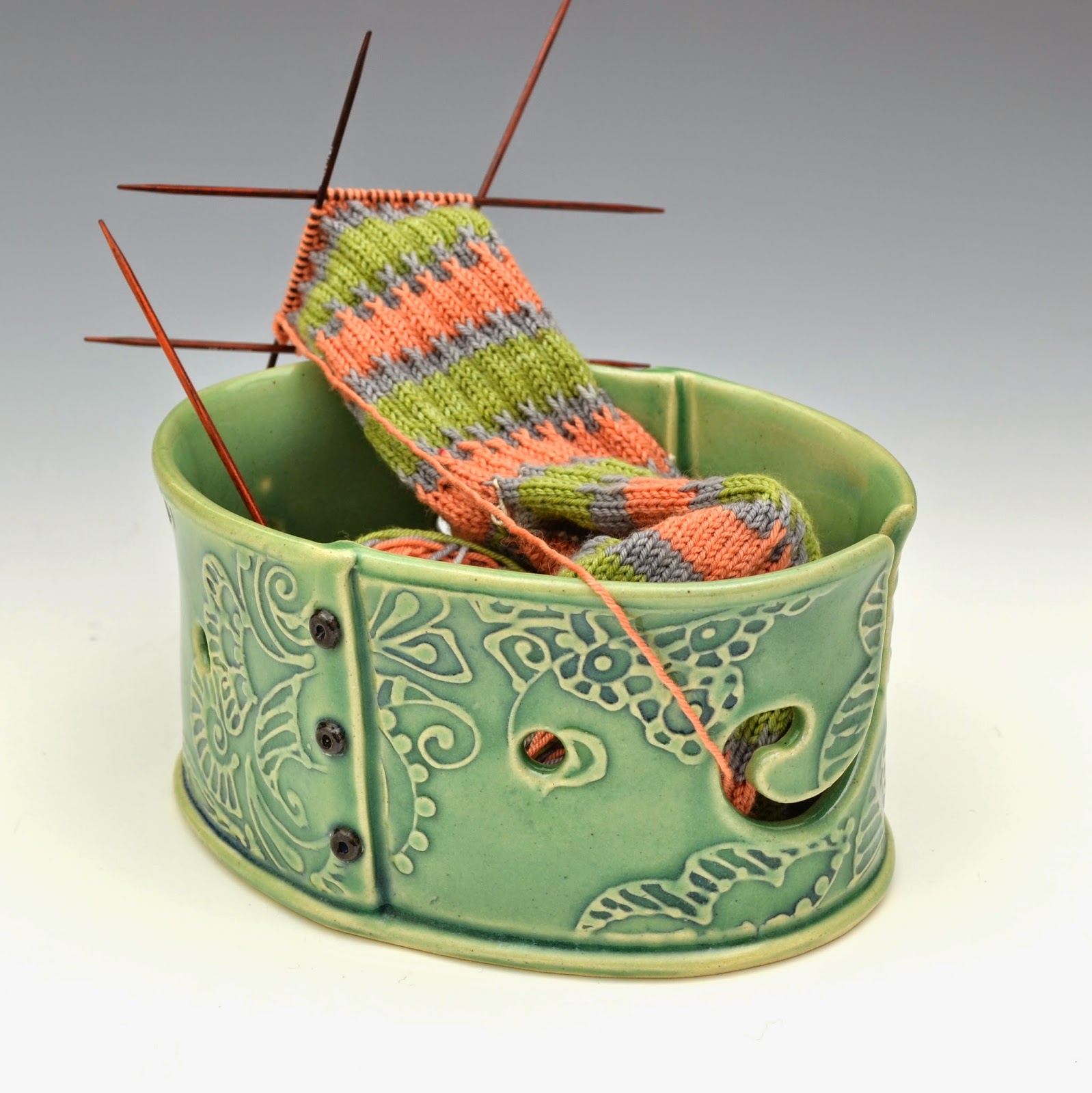 Creative with clay Pottery by Charan Sachar Yarn bowls... This was