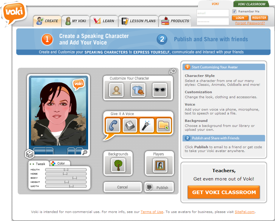 Informática 4º ESO: CREANDO UN AVATAR CON VOKI